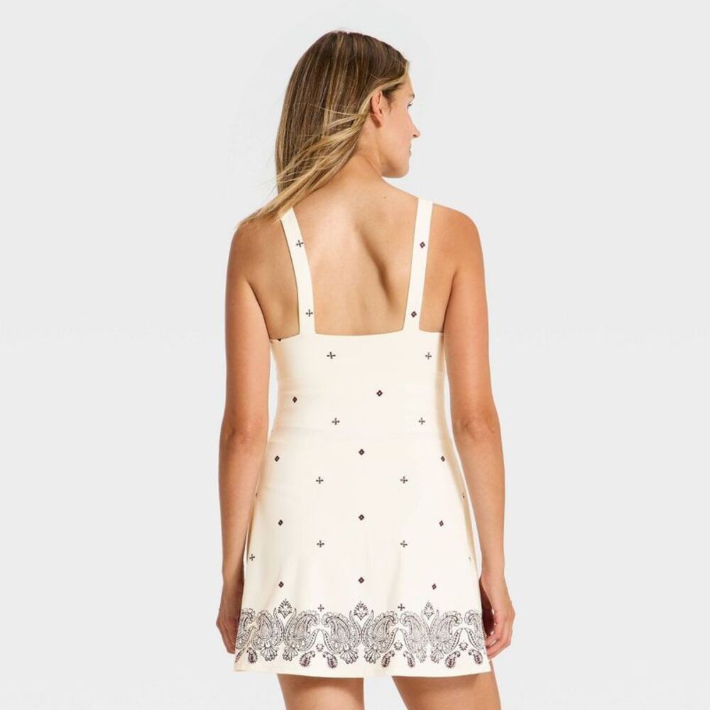 Women's Athletic Twist-Front Dress - All In Motion Cream XS - Picture 2 of 4